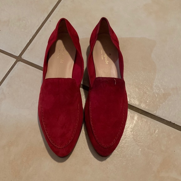 Kate Spade red suede shoes - Picture 1 of 6